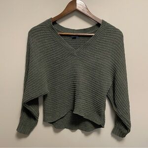 American Eagle Outfitters Forest Green V-Neck Sweater